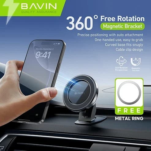 Bavin Magnetic Auto Držač Ps-81 Crna - slika 2