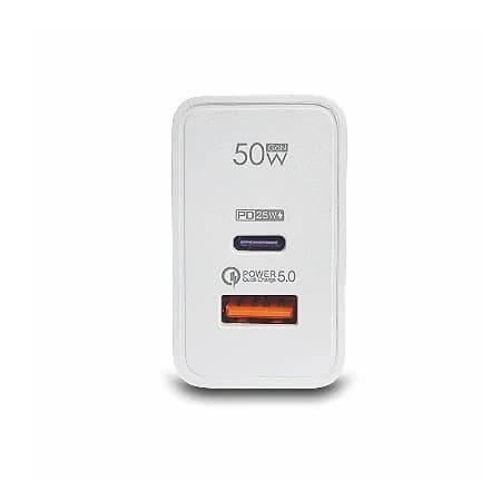 Bavitel Punjač 50w Usb A+ Type C Bela Keke-pd002 - slika 2