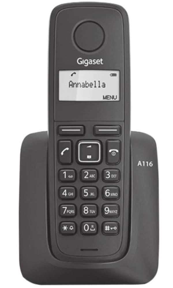 Gigaset A116 Black Bezicni Telefon