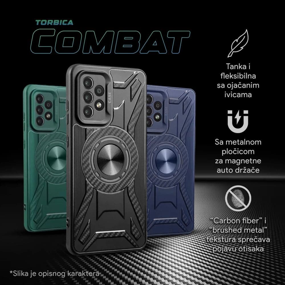 Torbica Iphone 14 Pro 6.1 Combat Fight Crna Plava - slika 3