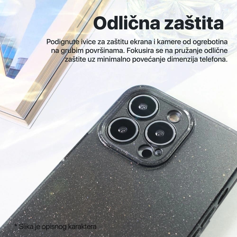 Torbica Samsung A07 Crna Sparkle Dust - slika 3