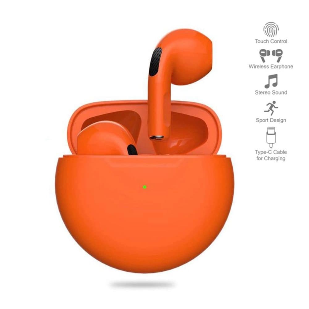 Bluetooth Slusalice Airpods T-phox Pro Narandzaste Hq - naslovna