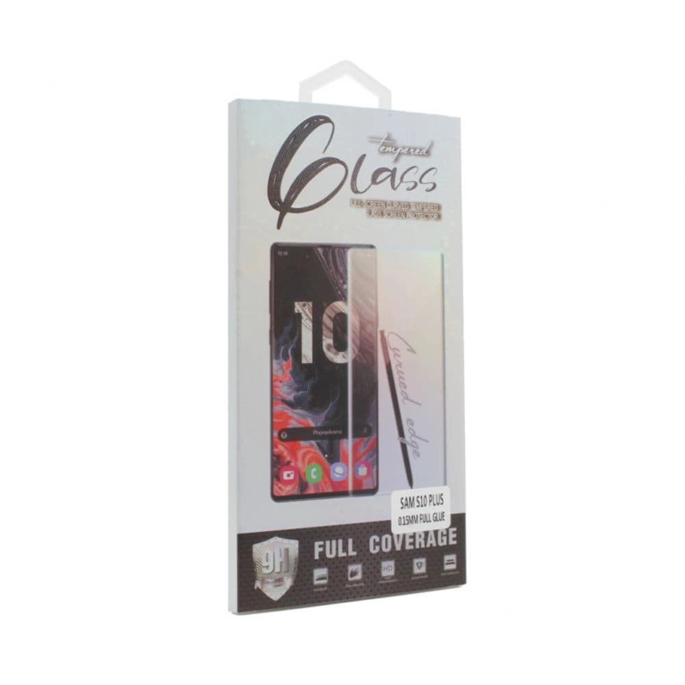 Tempered Glass Full Glue Samsung S10+ Crni Zastitno Staklo - naslovna